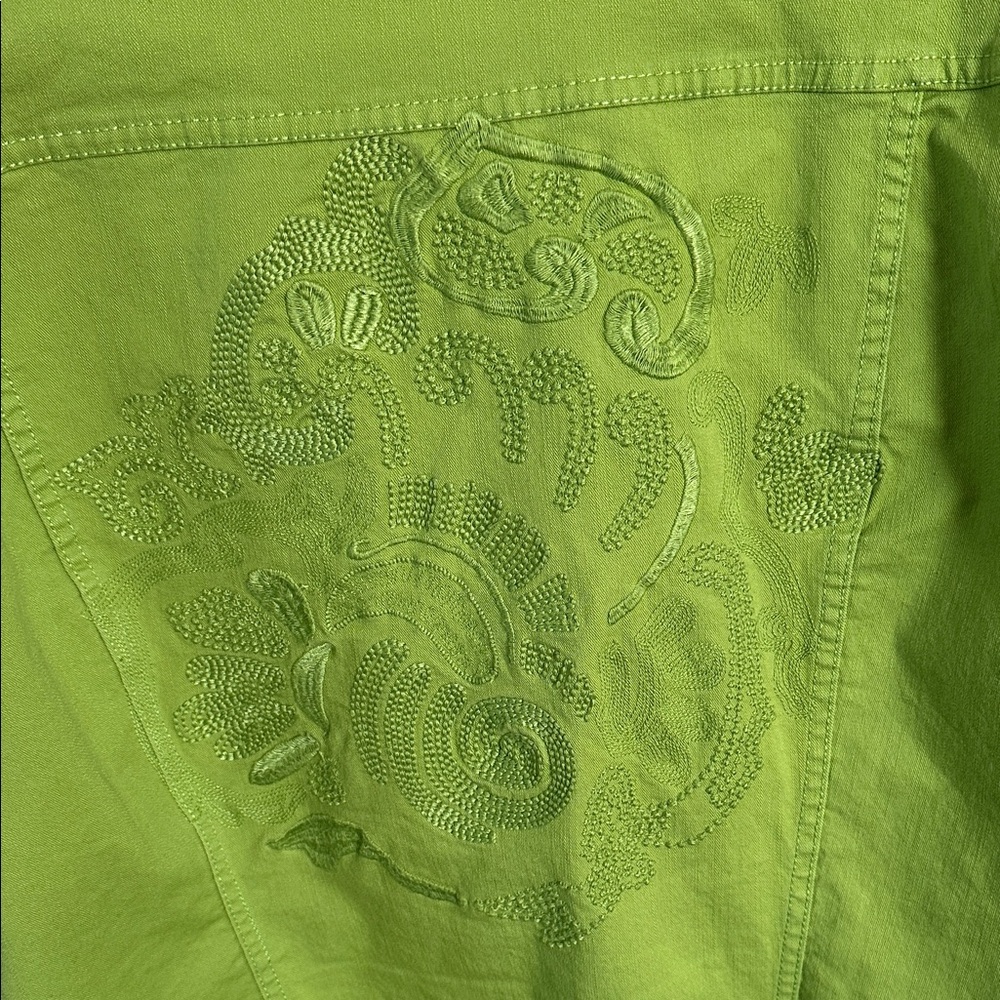 Chico's Light Green Cotton Blend Top size 3 xl 14/16 - Picture 10 of 12